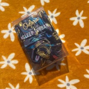 Odara Wild Cat Print Satin Sleep Turban with Box Leopard Cheetah Tropical Floral